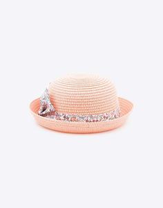 Розовая шляпа с загнутыми полями для девочки Gloria Jeans