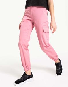 Розовые брюки-карго с карманами Gloria Jeans