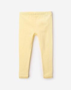 Жёлтые леггинсы с кружевом для девочки Gloria Jeans