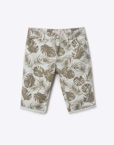 Хаки шорты с тропическим принтом для мальчика Gloria Jeans
