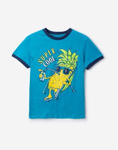 Голубая футболка с рисунком для мальчика Gloria Jeans
