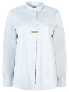 Хлопковая рубашка с деталью Brunello Cucinelli