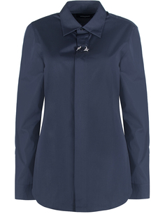 Однотонная хлопковая рубашка S75DL0492/шипы Синий Dsquared2