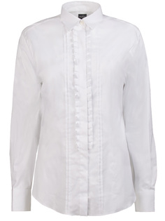 Хлопковая рубашка 160823/000 Белый/планка VAN Laack