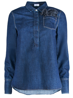 Джинсовая рубашка MP64561R05/деним Brunello Cucinelli