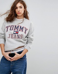 Свитшот в стиле 90-х с логотипом Tommy Jeans Capsule-Серый