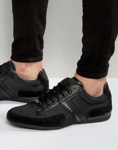 Boss green spacit trainers black sales