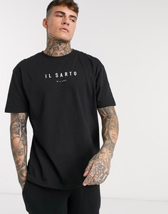 Oversized-футболка с логотипом Il Sarto-Черный цвет