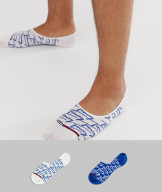 Набор синих невидимых носков с логотипом Tommy Jeans - 2 пары-Синий