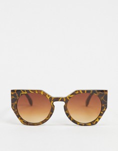 Солнцезащитные очки "кошачий глаз" в угловатой черепаховой оправе Vero Moda-Желтый