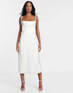 Кремовое платье-комбинация Vestire-Белый