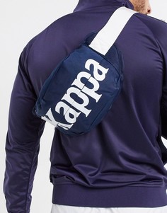 Темно-синяя сумка-кошелек на пояс с крупным логотипом Kappa Authentic Cabala-Темно-синий