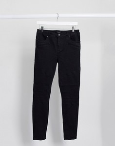Черные узкие байкерские джинсы Vero Moda-Черный цвет
