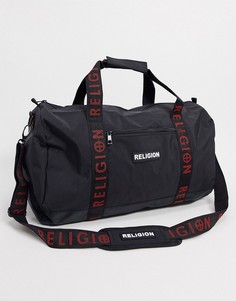 Черная сумка с логотипом на ремне Religion-Черный