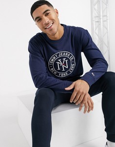 Топ с логотипом Tommy Hilfiger Jeans-Темно-синий