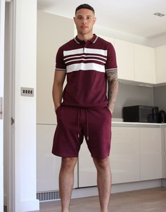Бордовые трикотажные шорты New Look-Красный