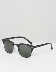 Солнцезащитные очки в стиле ретро Selected Homme-Черный