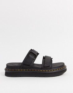 Черные кожаные сандалии-слипоны Dr Martens Chilton-Черный цвет
