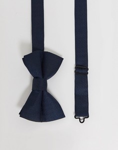 Темно-синий атласный галстук-бабочка ASOS DESIGN