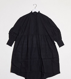 Черное платье-рубашка миди в стиле oversized от Y.A.S Petite-Черный