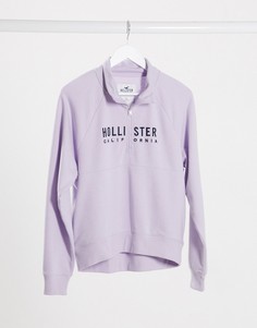 Фиолетовый свитшот с молнией Hollister
