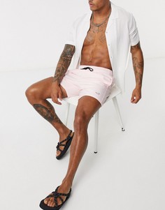 Розовые шорты для плавания Hollister-Розовый цвет