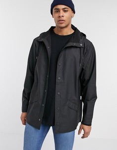 Черная легкая куртка с капюшоном Rains-Черный цвет