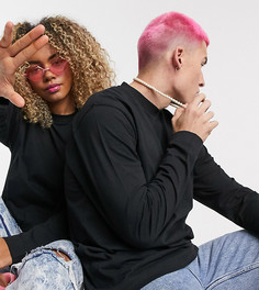 Черный лонгслив COLLUSION Unisex-Черный цвет