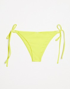 Бразильские плавки бикини с завязками по бокам Only-Желтый
