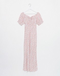 Платье макси с розовым цветочным принтом Only-Мульти