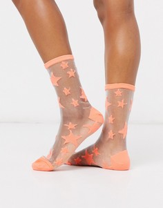 Сетчатые носки со звездами Gipsy-Оранжевый
