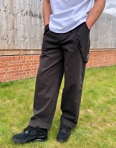 Серые широкие брюки с цепочкой The Ragged Priest-Серый