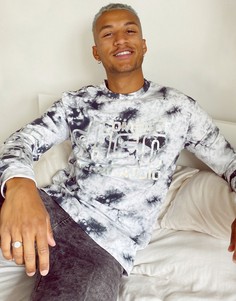 Лонгслив с принтом тай-дай Bershka-Зеленый