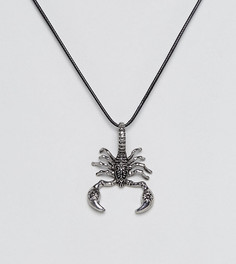 Ожерелье с подвеской-скорпионом Reclaimed Vintage Inspired-Серебряный
