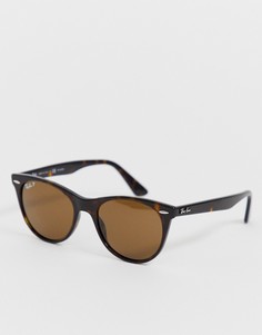 Круглые солнцезащитные очки с поляризованными стеклами Ray-Ban 0RB2185-Коричневый