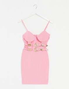 Розовое платье мини с поясом Love & Other Things-Розовый