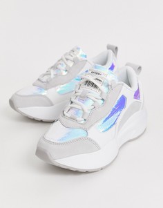 Белые кроссовки на толстой подошве со шнуровкой Sixty Seven-Белый