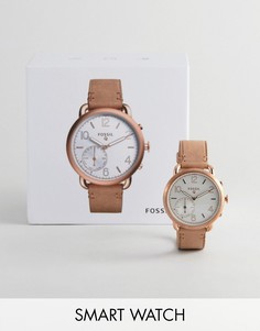 Смарт-часы с песочным кожаным ремешком Fossil Q FTW1129 Tailor-Кремовый