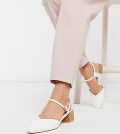 Эксклюзивные белые туфли на среднем каблуке с квадратным носом RAID-Белый