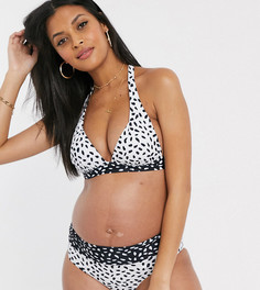 Плавки бикини в абстрактный горошек Unique 21 Maternity-Мульти