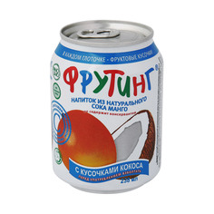 Напиток сокосодержащий Fruiting из сока манго с кусочками кокоса 238 мл