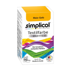 Краска для окрашивания текстиля, шерсти, шелка Simplicol Expert желтая