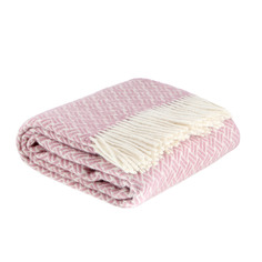 Плед Home blanket abasket 140х200 белый-розовый
