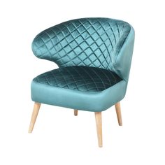 Кресло Bizzotto furniture Bertrand сине-зеленый 67х63х73/41 см