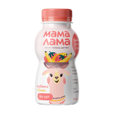 Йогурт питьевой Мама Лама с клубникой и бананом 2,5% 200 г