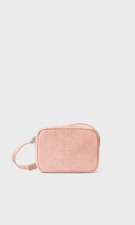 Сумка с плечевым ремнем и тиснением под крокодиловую кожу Stradivarius