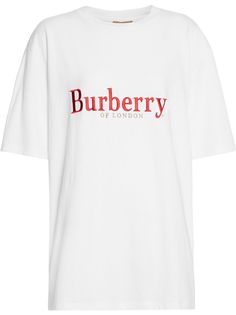 Burberry футболка с вышитым логотипом
