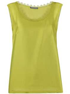 Alberta Ferretti топ с кружевной отделкой