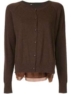 Muller Of Yoshiokubo contrast long-sleeve cardigan