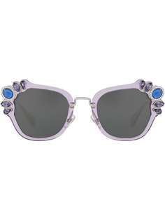 Miu Miu Eyewear солнцезащитные очки с украшением из кристаллов